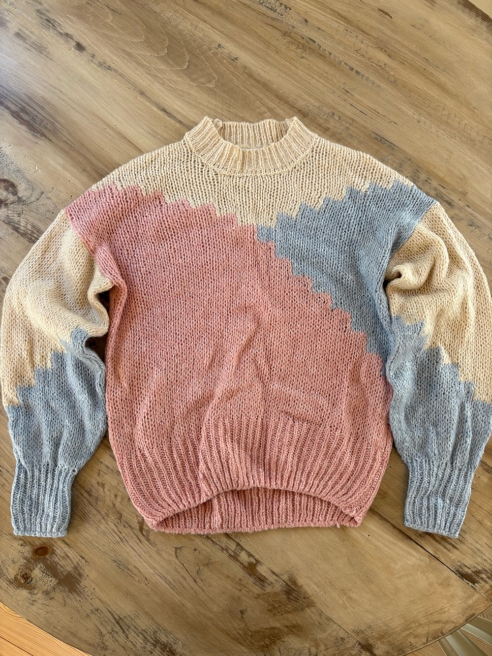 Suzy Shier Cream Chunky Knit Sweater